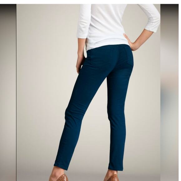 J Brand Riviera Blue Pencil Leg Velvet Courdoroy Textured Pants 26 - Picture 3 of 13